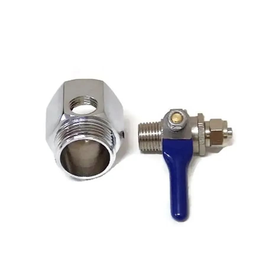 3/4" BSP Tap Adaptor Block To 1/4" Tube Ball Valve